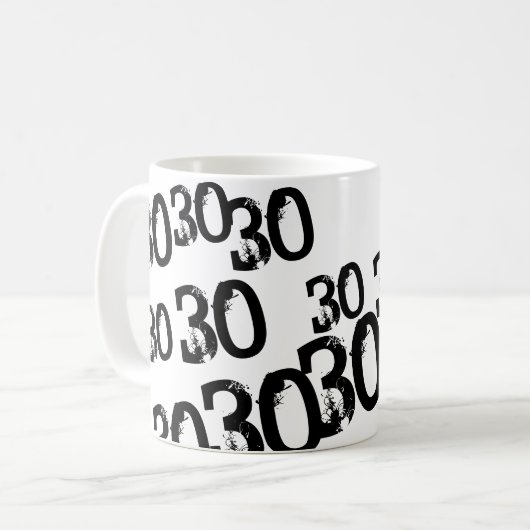30歳の誕生日の名前を追加する個人用マグカップ コーヒーマグカップ (正面左)