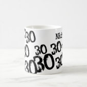 30歳の誕生日の名前を追加する個人用マグカップ コーヒーマグカップ (中央)