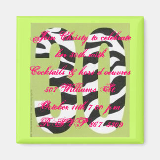 30歳の誕生日の招待状 マグネット