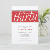 30歳の誕生日の招待 招待状 (スタンド正面)