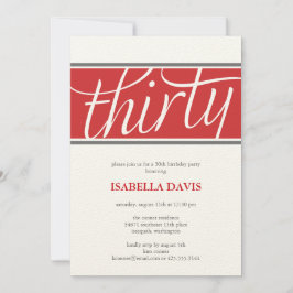 30歳の誕生日の招待 招待状