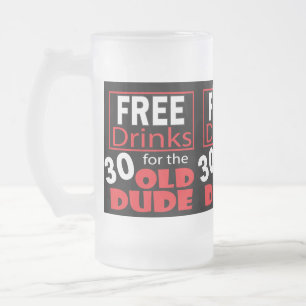 30歳の誕生日の男のための飲み物を解放して下さい フロストグラスビールジョッキ