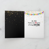 30歳の誕生日の男の子(黒) カード (内部)
