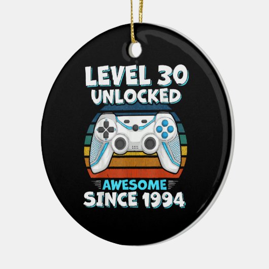 30歳の誕生日の男性の女性30年1994 セラミックオーナメント (左)