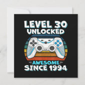 30歳の誕生日の男性の女性30年1994 招待状 (正面)