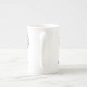 30歳の誕生日の紫とピンクの風船の束 ボーンチャイナマグカップ (裏面)