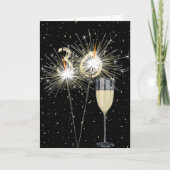 30歳の誕生日の花火付きワイン カード (正面)