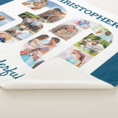 30歳の誕生日の30番目の図形の写真コラージュ シェルパブランケット (3/4)