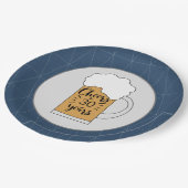 30歳の誕生日までのグレーとブルーの応援マグ ペーパープレート (アングル)