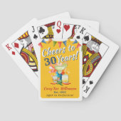 30歳の誕生日をお祝いするカスタムパーティーファバー トランプ (裏面)
