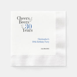 30歳の誕生日をお祝いするチェアーズビアーズパーティー 縁ありカクテルナプキン