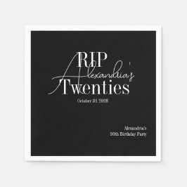 30歳の誕生日をお祝いする RIP 20s パーティー スタンダードカクテルナプキン