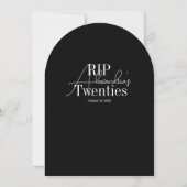 30歳の誕生日をお祝いする RIP 20s パーティー 招待状 (裏面)