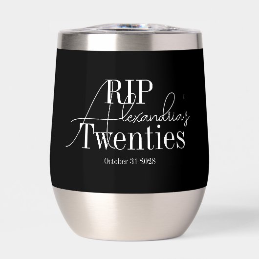 30歳の誕生日をお祝いするRIP 20sパーティーグッズ 名前入り (正面)