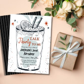 30歳の誕生日をテーマスタイリッシュにしたカクテル・レトロ・ドリンク 招待状