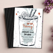 30歳の誕生日をテーマスタイリッシュにしたカクテル・レトロ・ドリンク 招待状