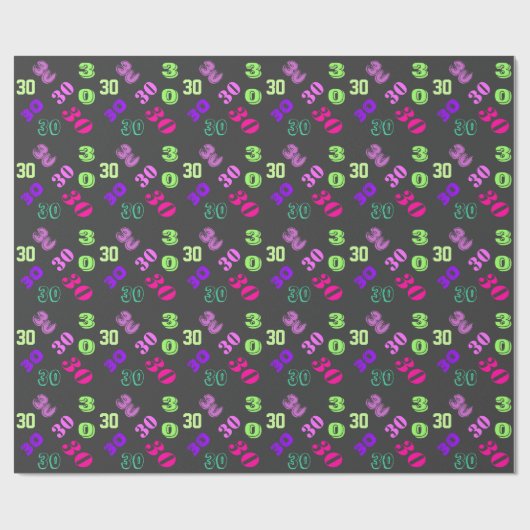30歳の誕生日をパーソナライズ年齢 ラッピングペーパー (フラット)