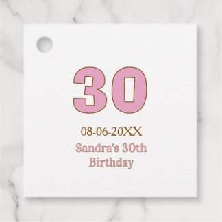 30歳の誕生日をピンクゴールドでおしゃれにマーク フェイバータグ