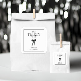 30歳の誕生日を白黒で見る スクエアシール