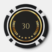 30歳の誕生日を祝うカスタマイズポーカーチップ ポーカーチップ (裏面)