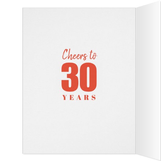 30歳の誕生日を祝うBig 30フォトコラージマイルストーン (内側(左))