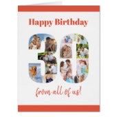 30歳の誕生日を祝うBig 30フォトコラージマイルストーン (正面)