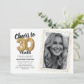 30歳の誕生日を記念して フォト三十周年誕生日 招待状 (スタンド正面)