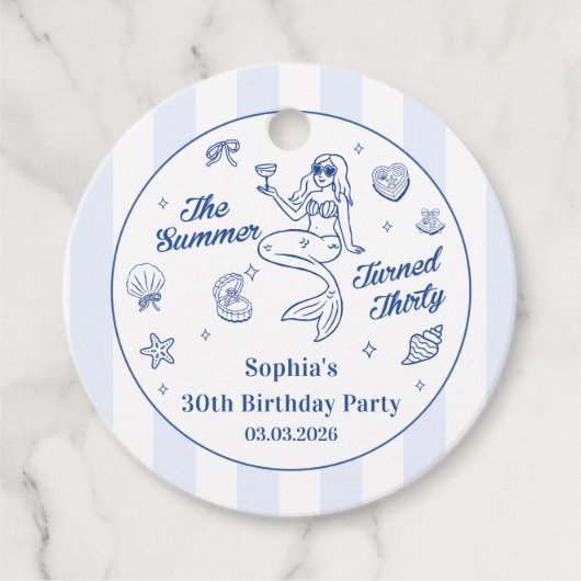 30歳の誕生日を迎えた夏かわいらし フェイバータグ (正面)