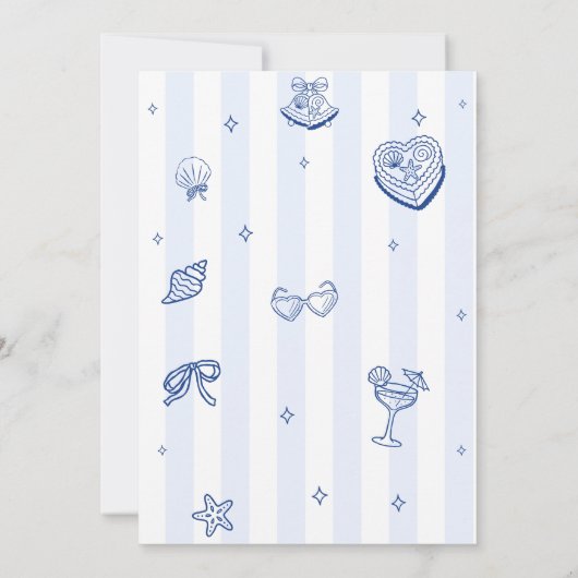 30歳の誕生日を迎えた夏かわいらし 招待状 (裏面)