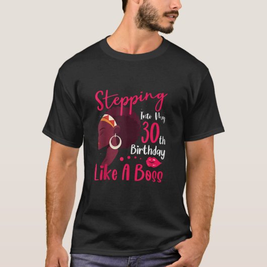 30歳の誕生日を迎えるアフリカ系アメリカ人30歳 Tシャツ (正面)