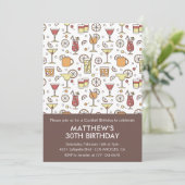 30歳の誕生日を迎えるカクテルパタスタイリッシューン 招待状 (スタンド正面)