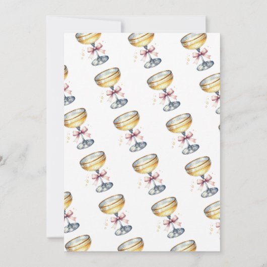 30歳の誕生日を迎えるシャンパン 招待状 (裏面)