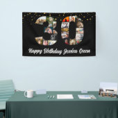 30歳の誕生日を迎えるフォトコラージュ記念日 横断幕 (トレードショー)