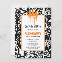 30歳の誕生日を迎えるメンズパーティーグラフィティ絵を描