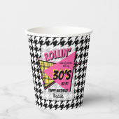 30歳の誕生日を迎えるローリン千鳥格子の 紙コップ (正面)