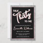 30歳の誕生日を迎えカスタムる 招待状 (正面)