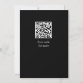 30歳の誕生日を追加name date year black QR 招待状 (裏面)