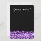 30歳の誕生日エレガントパーティーの紫 招待状 (裏面)
