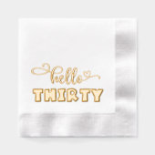 30歳の誕生日エレガントモダン 箔ナプキン (正面)