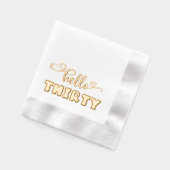 30歳の誕生日エレガントモダン 箔ナプキン (左)