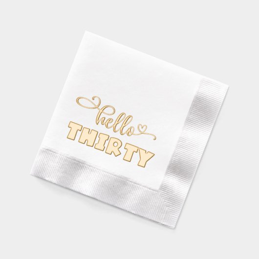 30歳の誕生日エレガントモダン 箔ナプキン (左)