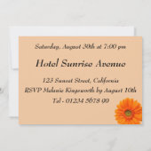 30歳の誕生日オレンジフローラお祝い 招待状 (裏面)