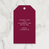 30歳の誕生日カクテルパーティー ギフトタグ (裏面)