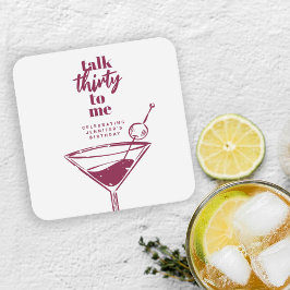30歳の誕生日カクテルパーティー スクエアペーパーコースター
