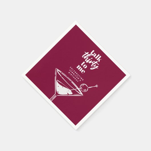 30歳の誕生日カクテルパーティー スタンダードカクテルナプキン (角)