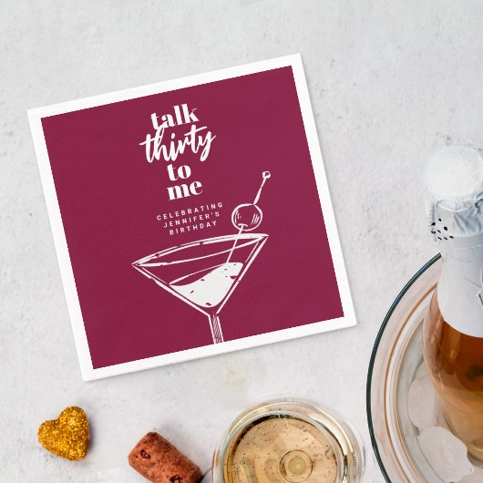 30歳の誕生日カクテルパーティー スタンダードカクテルナプキン