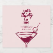 30歳の誕生日カクテルパーティー ビールラベル (シングルラベル)