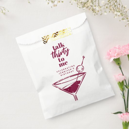 30歳の誕生日カクテルパーティー フェイバーバッグ (封をした状態)