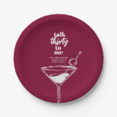 30歳の誕生日カクテルパーティー ペーパープレート (正面)