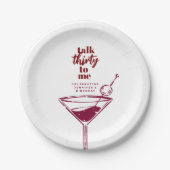 30歳の誕生日カクテルパーティー ペーパープレート (正面)